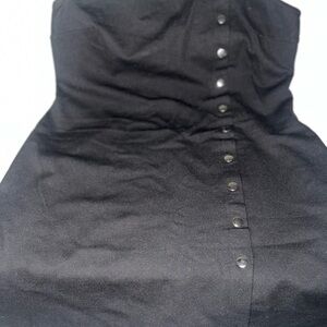 New Look Black Strapless Snap-Front Dress